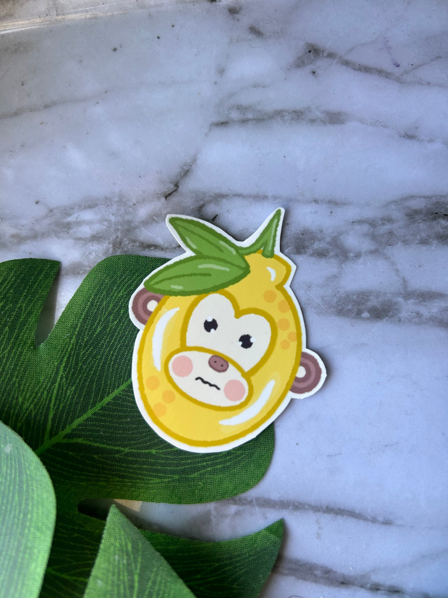 Lemon Head monkey vinyl sticker